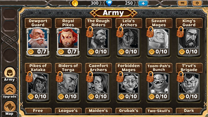 Gold Release Army Grid